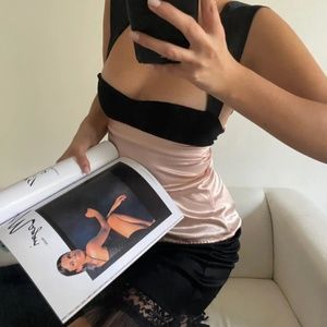 Vintage Tie-Back Satin Cami Top